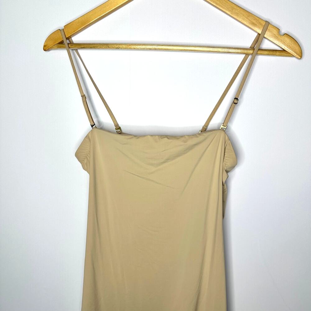 NATORI Nude Soft Stretchy Chemise Lace Trim Slip Dress Women's Small - Picture 2 of 5
